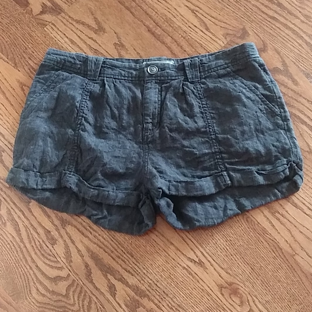 Free People Linen Black Shorts